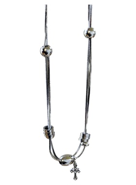 Komeiku机能钢环十字架项链