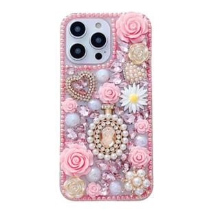 Luxury 3D pearl camellia flower Bling Phone Case For iPhone 17 16 15 14 13 Air Pro Max Diamond Cover