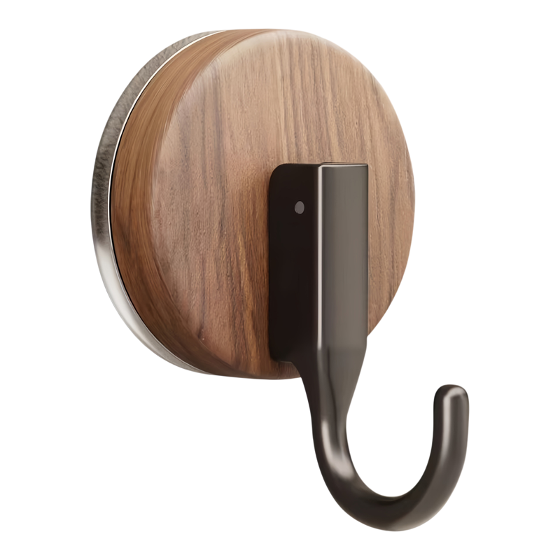 木纹吸盘挂钩免打孔强力承重厨房浴室卫生间门后毛巾真空无痕粘钩