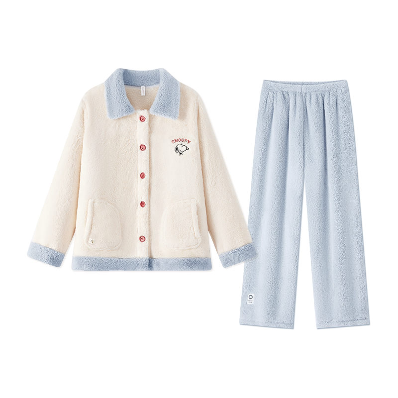 BE珊瑚绒史努比睡衣女冬新品