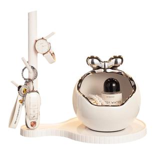 入户门口玄关钥匙置物架收纳摆件简约高档鞋柜装饰品玄幻锁匙过道