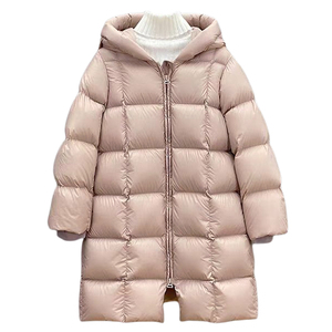 儿童羽绒服中长款加厚过膝2024冬季新款韩版男童女童连帽保暖外套
