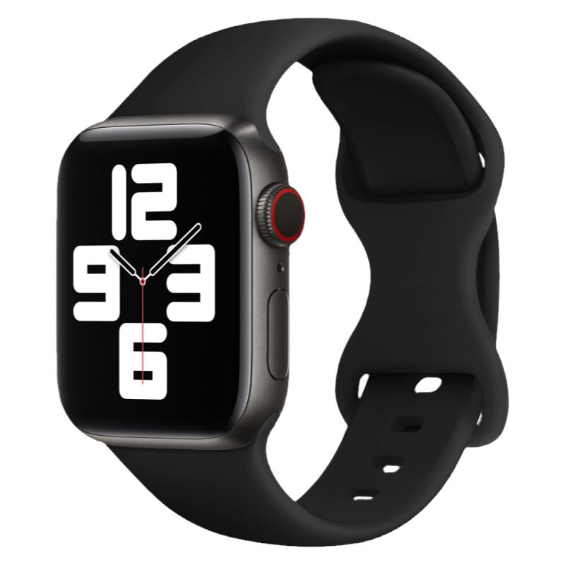 适用apple watch9/7/8表带se苹果手表s9表带智能s7手表带iwatch7表带硅胶腕带s5替换带智能运动男女配件2/3/4