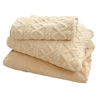 冬季加厚塔芙绒四件套牛奶绒被套