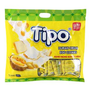 进口越南tipo面包干270g榴莲味牛奶涂层饼干糕点早餐网红休闲零食