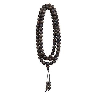 天然野生沉香文莱黑棋奇楠高级佛珠手链0.9*108颗九分沉水男女款