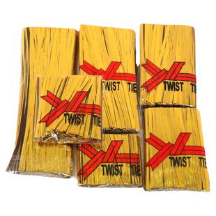 800根扎丝扎带捆扎线金银扎线铁丝diy手工包装封口绳面包食品礼品