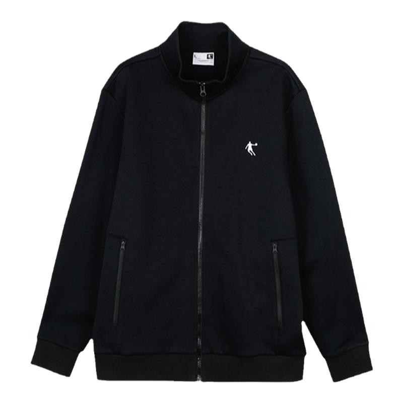 乔丹正品2025春季新款加绒保暖开衫立领夹克外套运动休闲衣服男装