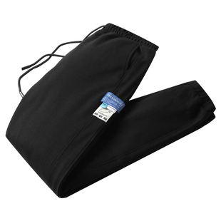 鸭鸭黑色季羽绒裤男款2025新款外穿弹力束脚休闲时尚运动保暖棉裤