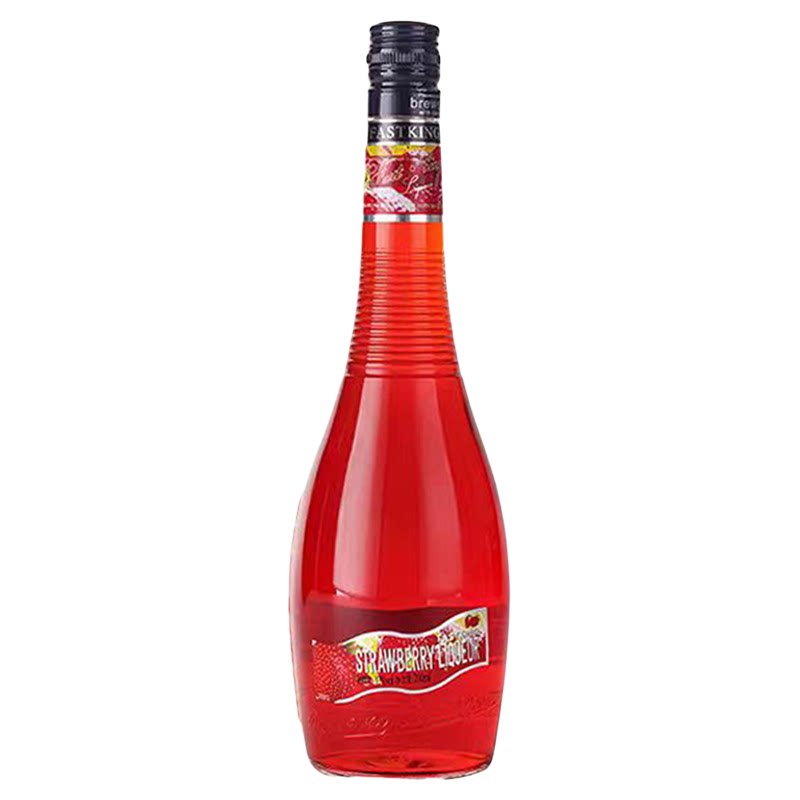 莎堡皇草莓味力娇酒鸡尾酒调酒