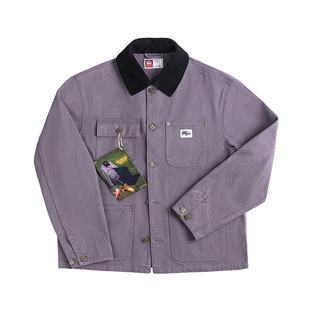 MRA男装 密歇根猎装夹克16OZ重磅水洗纯棉珠帆布翻领四袋工装外套