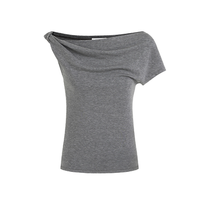 AgeofAscent不对称扭结修身T恤