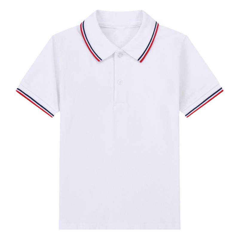 男童短袖T恤polo衫夏季小学生校服上衣翻领中学生高中生毕业班服