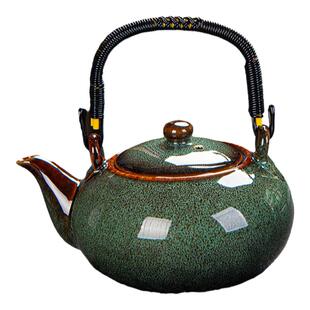 复古窑变茶具套装大号提梁壶功夫茶器钧窑兔毫大容量茶壶茶杯新款
