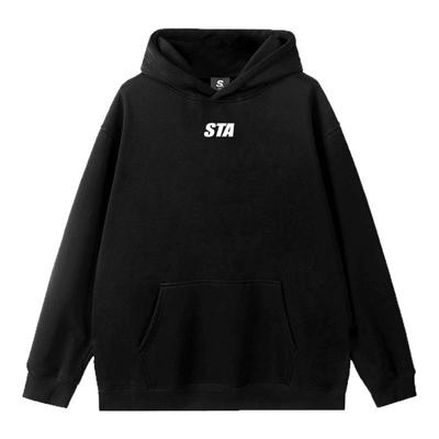 STA旗舰店秋冬加绒连帽卫衣外套