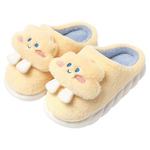 红豆可爱棉拖鞋女款秋冬季2025新款家居室内毛绒厚底保暖棉拖女士