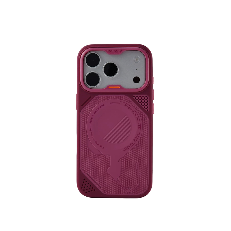创意镂空散热适用苹果手机壳新款iPhone18Promax肤感磁吸17Pro机甲风16pro简约高级感15ProMax全包防摔保护壳