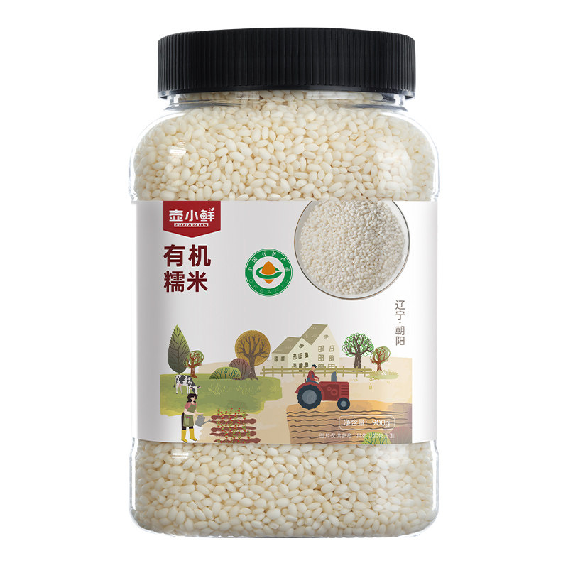 壶小鲜东北有机圆糯米900克*1罐