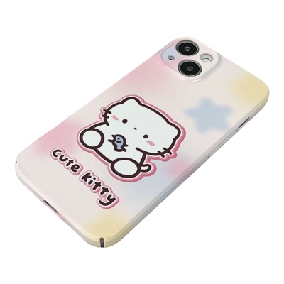适用红米K90MAX可爱适用iPhone13苹果17菲林手机壳14plus硬16promax情侣摸鱼小猫卡通适用VIVOIQOO15荣耀x80i