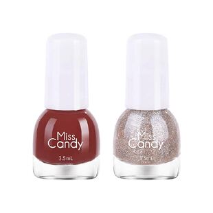 MissCandy/糖果小姐免烤可撕拉健康指甲油迷你方便携带套装持久