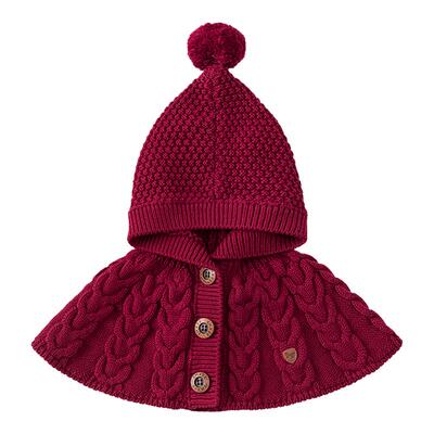 嫚熙婴儿帽子男女宝宝童外出护额帽精灵小红帽斗篷式儿童帽子