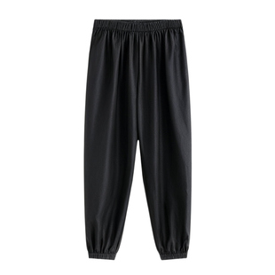 儿童武术男女灯笼裤训练裤武馆学校中小学生牛奶丝宽松运动束脚裤