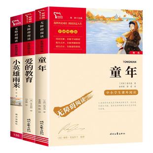 爱的教育小英雄雨来童年六年级上册必读课外书快乐读书吧 童年高尔基正版原著全套6年级上册经典书目老师四五年级课外阅读书籍推荐