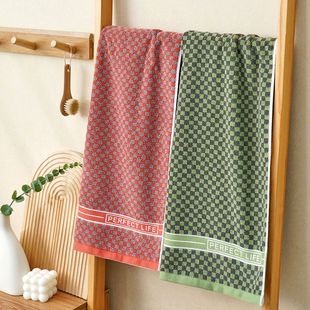 深色男士 毛巾纯棉洗脸洗澡家用成人色织大毛巾女士柔软吸水不掉毛
