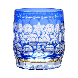 EVRA【玉舞】江户切子水晶玻璃酒杯手工雕刻威士忌洋酒杯礼盒套装