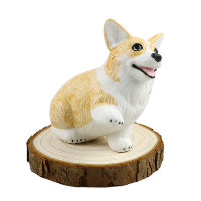 迷你柯基犬陶瓷摆件创意桌面礼物