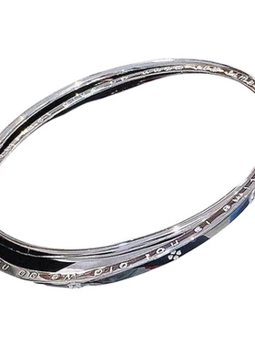 足银999.9幸运四叶草手镯女轻奢ins风环环相扣手环高级感手饰品