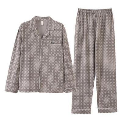 睡衣男士春秋纯棉拉架长袖家居服
