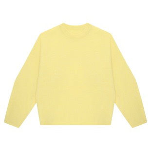 HONORE古月 日本拉绒100%白羊绒 彩色版本2.0简约百搭小圆领毛衣