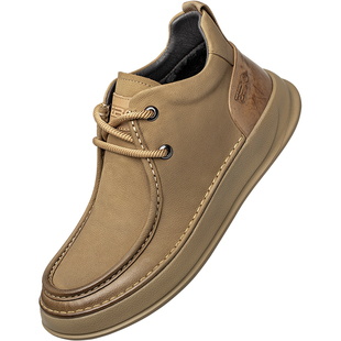 【轻盈舒适】ZRO零度男鞋棕色休闲鞋男新款复古时尚轻便莫辛卡