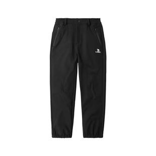 骆驼户外冲锋软壳裤男秋冬防风拒水加绒保暖弹力束脚直筒登山裤女