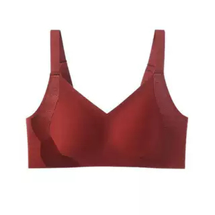 本命年红色兔耳杯内衣女大胸显小收副乳防下垂超薄软支撑无痕文胸