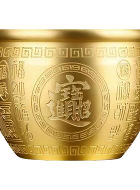 冰箱上的铜百福缸黄铜米缸聚宝盆