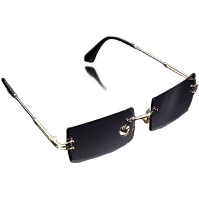 rimless㊣美国代购调紫色眼镜