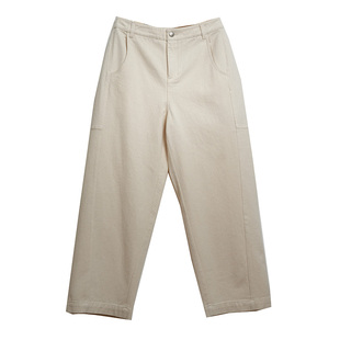 布符秋季新品米杏山本裤宽松休闲女裤洋气高腰中式百搭流行