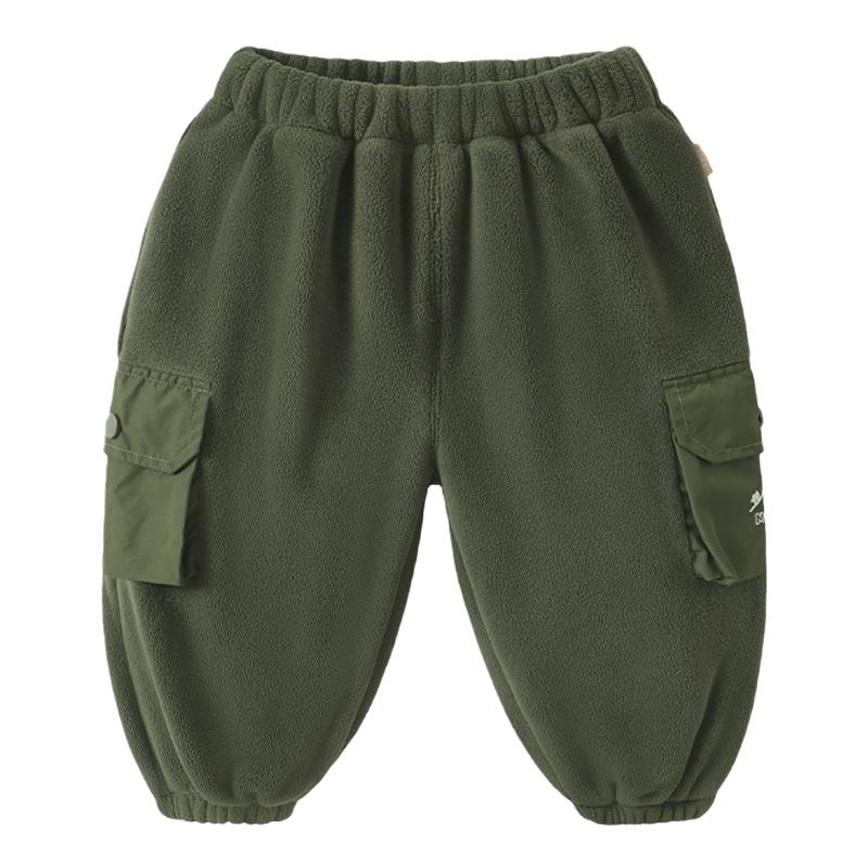 婴儿奥粒绒工装裤子冬装秋冬款男童儿童女宝宝小童休闲裤潮Y9198