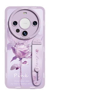 适用华为mate60pro手机壳mate60保护套mata新款mt的30液态硅胶por女50pro+系列pr0外壳40支架5G腕带水晶玫瑰