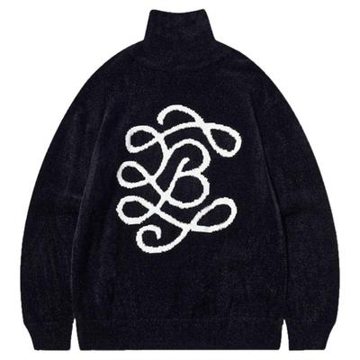 BEASTER包芯纱提花图案针织衫