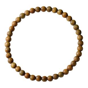 平步青云原创老绿檀佛珠手链和田青玉古风简约4m檀香木手串文艺女