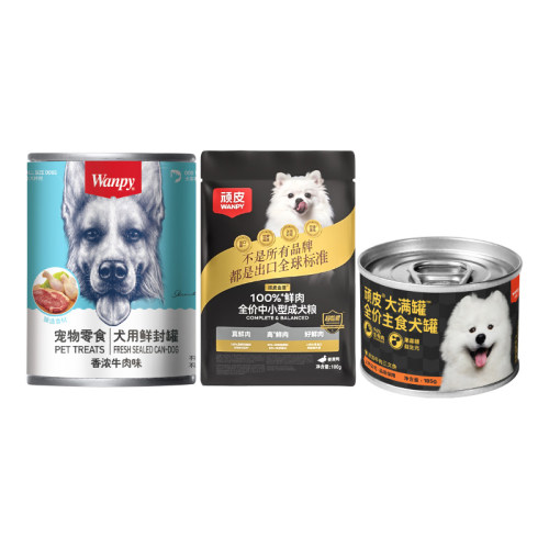 【尝鲜礼包】顽皮狗狗罐头宠物零食小型犬湿粮磨牙狗粮鸭肉试吃装