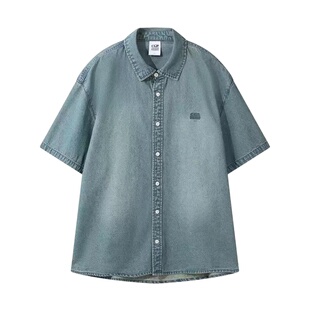 CGP 牛仔短袖衬衫-复古蓝 MUSINSA韩国直邮官方正品