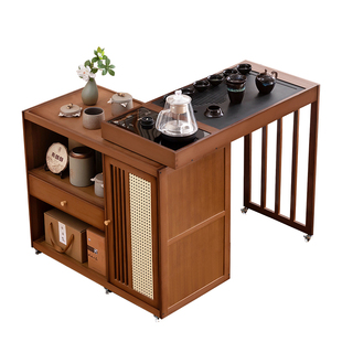移动茶桌小茶台烧水壶一体2025新款客厅家用泡茶桌子高端阳台茶几