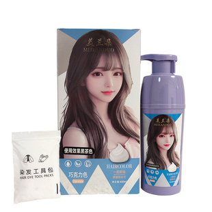 美兰朵染发膏温和无刺激栗棕黑茶在家自己染一洗彩学生理发店同款