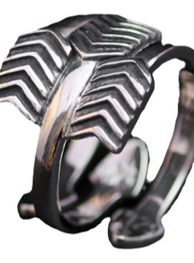 一休纯手工制作纯银开口戒指指环