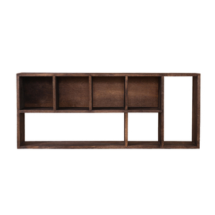 博古架壁挂实木茶杯架茶具茶壶收纳架多宝阁格子摆件架置物展示架