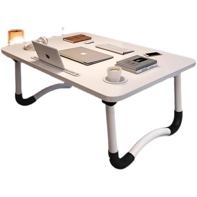 可折叠床上小桌子学习书桌儿童可移动家用飘窗折叠桌加大尺寸桌简易坐地支架稳固不晃学生床头宿舍书桌写字桌